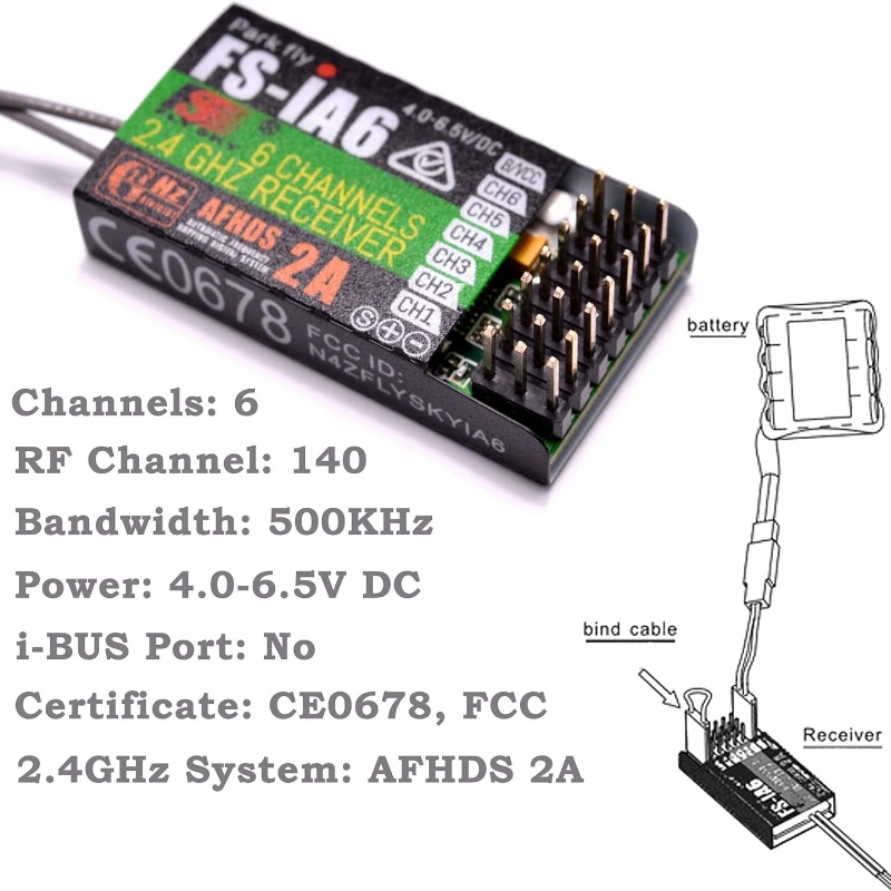 Flysky FS-IA6 Alıcı 6CH Çift A - Fpv Drone Battery incelemesi ve fiyatı