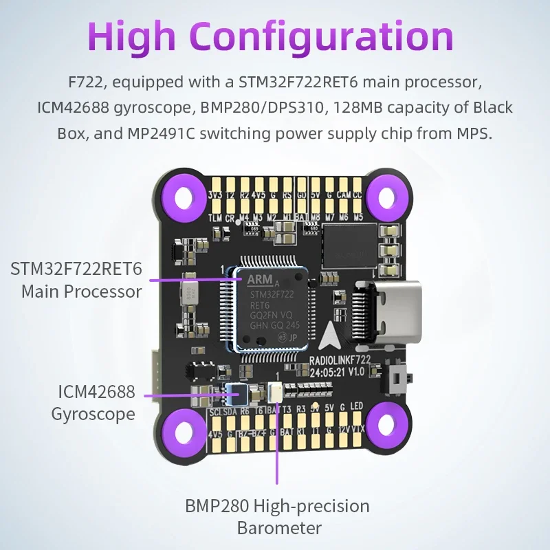 RoRusRadiolink F722 Uçuş Kontr - Betaflight Fc F7 incelemesi ve fiyatı